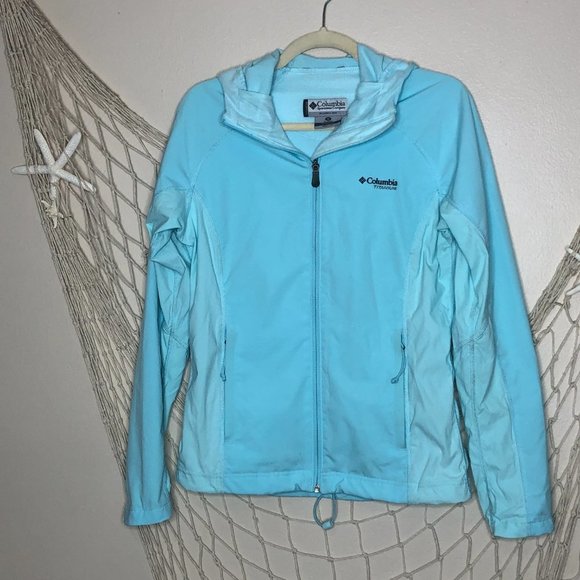 COLUMBIA Interchange Titanium Women's Zip-Up Hoodie Windbreaker Jacket Icy Morn - Picture 11 of 11
